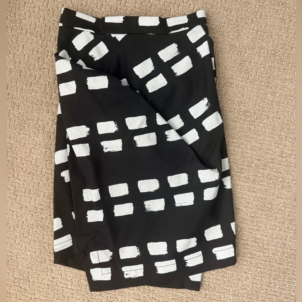 Vivienne Westwood Anglomania Black Abstract Wrap Skirt Size 40